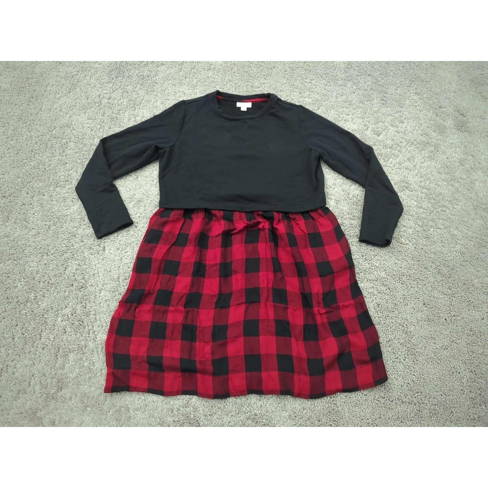 J Jill Dress Womens Small PETITES‎ Long Sleeve Top Plaid Skirt Country